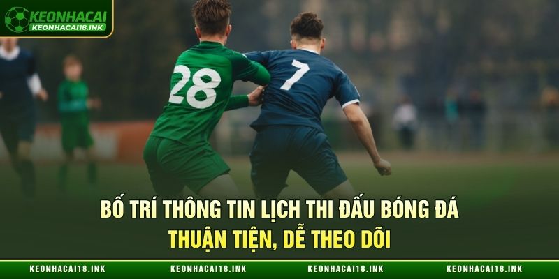 Cập nhật thông tin lịch thi đấu bóng đá thuận tiện cho hội viên